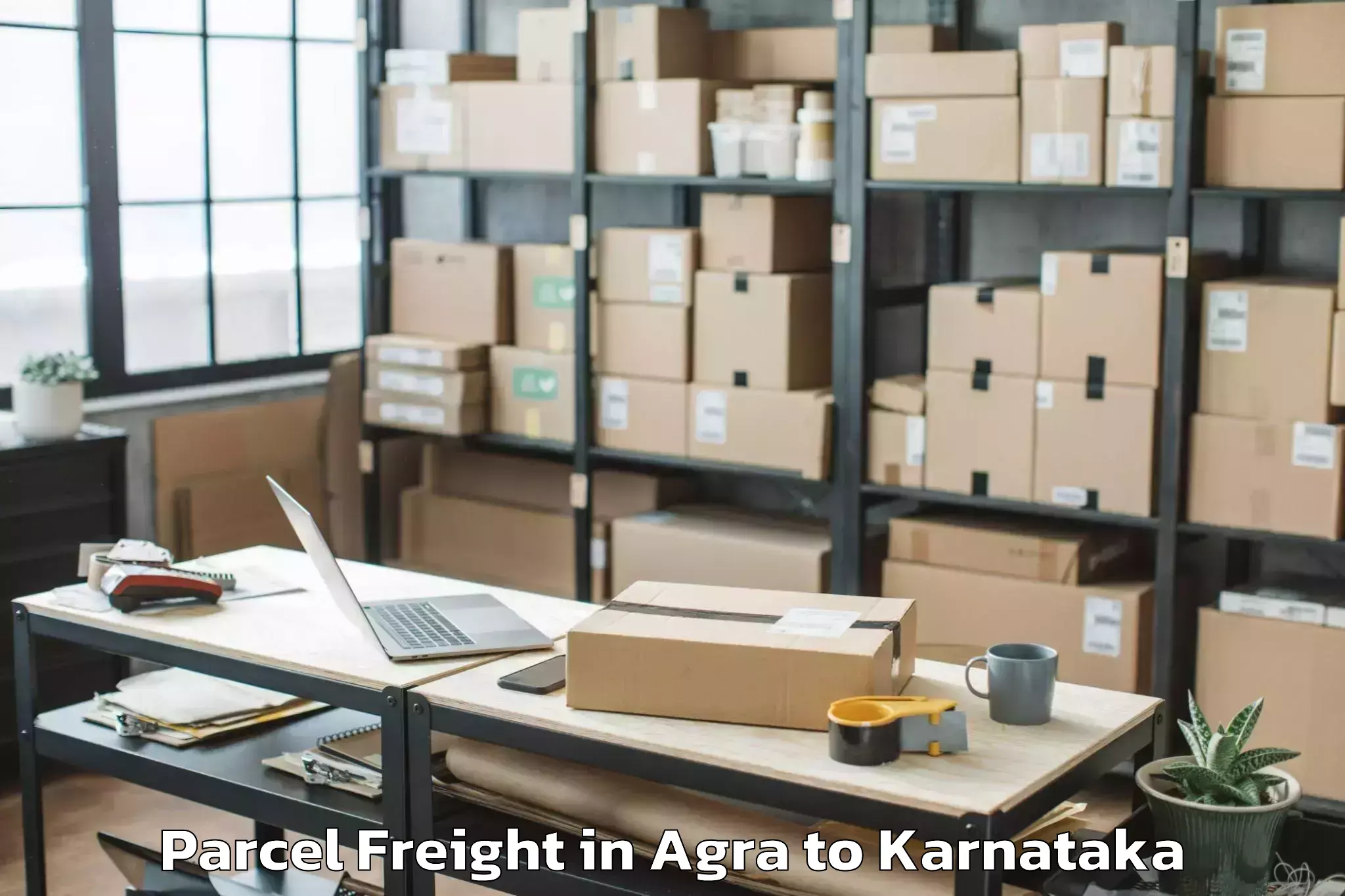 Hassle-Free Agra to Hagaribommanahalli Parcel Freight